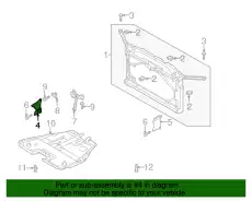 Крепление радиатора GK2A-56-251C MAZDA