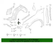  BRACKET(R), FENDER KB7W-53-22Y MAZDA