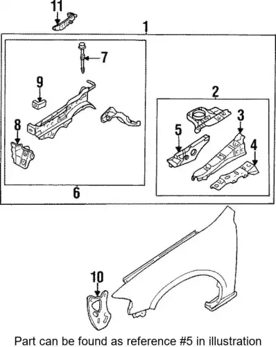 PANEL(FRT,R),WHEEL A BCYD-53-210 MAZDA