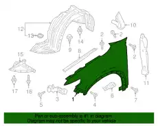 PANEL(L),FENDER-FRT. TK4852211E MAZDA