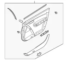 Обшивка двери TD19-68-460R-34 MAZDA