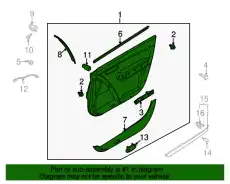 Обшивка двери TD19-68-460R-34 MAZDA