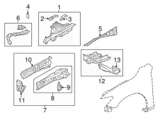 PANEL(L),WHEEL APRON GHP954210E MAZDA
