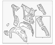 PANEL(R),REAR PILLAR KBYW70100A MAZDA