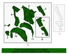 PANEL(R),REAR PILLAR KBYW70100A MAZDA