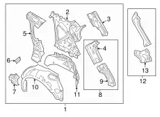 PANEL(R),REAR PILLAR KBYW70100A MAZDA