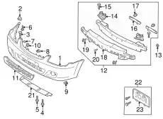 Усилитель бампера MAZDA BN7H-50-070A