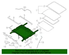 FRAME,SLIDING ROOF FF23-69-840 MAZDA