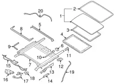 FRAME,SLIDING ROOF FF23-69-840 MAZDA