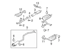 Прокладка глушителя MAZDA CA01-40-500B
