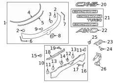 GARNISH,LIFT GATE KB7W50810N13 MAZDA