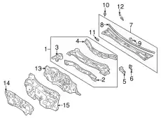 PLATE(L),COWL-UPPER T001-54-590 MAZDA