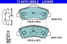 Тормозные колодки дисковые ATE 13.0470-3869.2