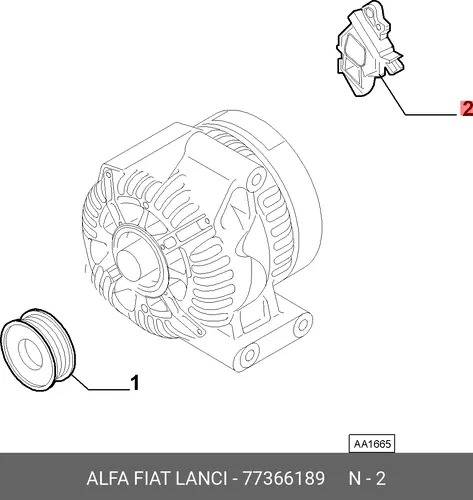 Регулятор генератора 77366189 FIAT