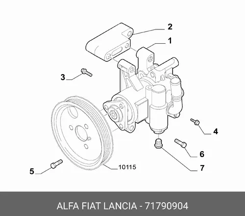 Насос гидроусилителя руля ALFA ROMEO 71790904
