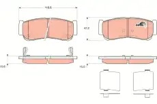Тормозные колодки дисковые TRW GDB3419