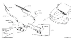 ARM ASSY-WINDSHIELD WIPER 28886-6FL0A NISSAN