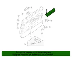 ARMREST-FRONT D 80941-7S001 NISSAN