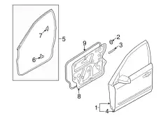 BASE-FRONT DOOR 80774-CA01A NISSAN