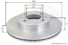 Тормозной диск COMLINE ADC1039V вентилируемый , передняя ось
