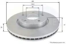 Тормозной диск COMLINE ADC1082V вентилируемый , передняя ось
