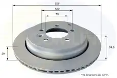 Тормозной диск COMLINE ADC1325V вентилируемый , задняя ось
