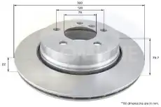 Тормозной диск COMLINE ADC1720V вентилируемый , задняя ось