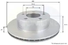 Тормозной диск COMLINE ADC2302V вентилируемый , передняя ось