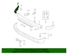 BMPR-FR SIDE,RH F2024-0W428 NISSAN