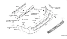 BRACE-REAR BUMP 85050-ZS00A NISSAN