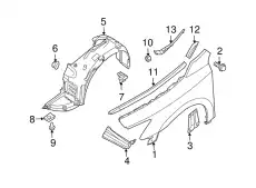 BRACKET FRONT 63161-ZY70A NISSAN