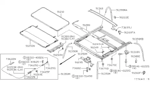 BRACKET-LID FRO K1358-69V10 NISSAN