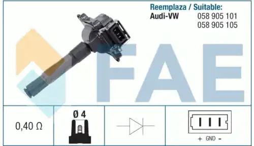 Катушка зажигания FAE 80252