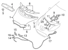 CABL HOOD LOCK 65621-3NA1C NISSAN