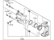 CALIPER ASSY-FR 41001-CA01A NISSAN