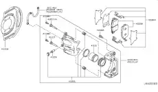 CALIPER ASSY-FR 41001-CA01A NISSAN