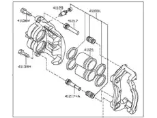 Суппорт тормозной NISSAN 41001-EA005RE