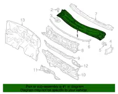 Решетка радиатора NISSAN 66862-1HB1A