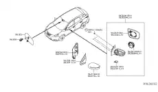 COVER-MIRROR BO 96374-4BA0A NISSAN