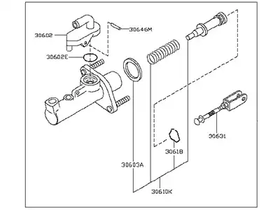 CYLINDER ASSY-C 30610-CD000 NISSAN