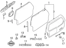 DOOR ASMY-BACK 90150-9CF0A NISSAN