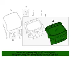 DOOR ASSY-BACK, UPPER 901503KA1B NISSAN
