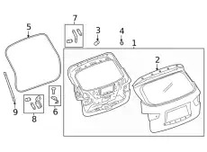 DOOR ASSY-BACK, UPPER 901503KA1B NISSAN