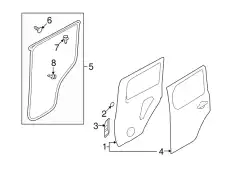 DOOR REAR LH HBA0A-1FCMA NISSAN