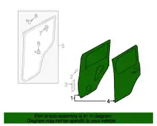 DOOR REAR LH HBA0A-1FCMA NISSAN