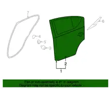 DOOR REAR LH HBA01-3BAAB NISSAN