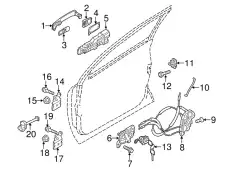 Ручка двери NISSAN 82644-3YL0A