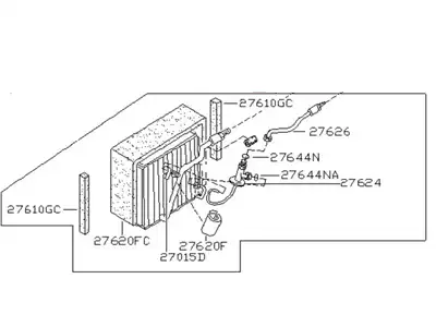EVAPORATOR ASMY 27280-1EA0B NISSAN