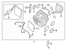 EVAPORATOR ASSY-FRONT 27280-5AA0A NISSAN