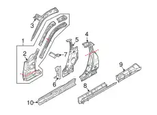 EXTENSION-REAR 76718-1EA0A NISSAN